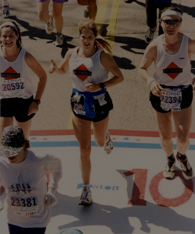 Runners at the 100th Boston Marathon